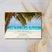 Tropisch strand Salty Kisses Wedding Save the Date