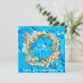 Tropisch strand Sashells Sand Dollar Feestdagenkaart (Staand voorkant)