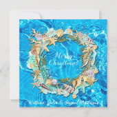 Tropisch strand Sashells Sand Dollar Feestdagenkaart (Voorkant)