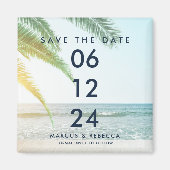 Tropisch strand Save Date Weddennenmagneet Magneet (Voorkant)