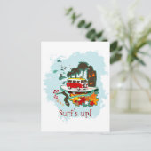 Tropisch strand scène briefkaart (Staand voorkant)