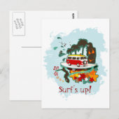 Tropisch strand scène briefkaart (Voorkant / Achterkant)