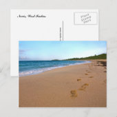 Tropisch strand scène briefkaart (Voorkant / Achterkant)
