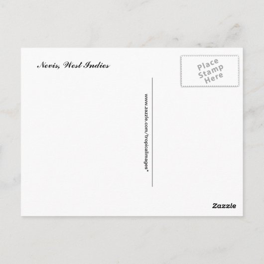 Tropisch strand scène briefkaart (Achterkant)