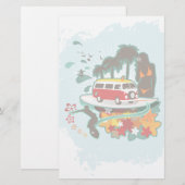 Tropisch strand scène briefpapier (Voorkant / Achterkant)