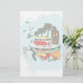 Tropisch strand scène briefpapier (Staand voorkant)