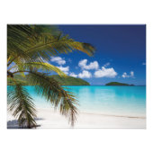 Tropisch strand scène foto afdruk (Voorkant)
