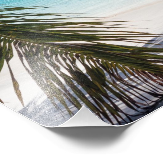 Tropisch strand scène foto afdruk (Hoek)