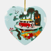 Tropisch strand scène keramisch ornament (Achterkant)