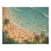 Tropisch strand scene | kustzomer perfect poster (Voorkant)