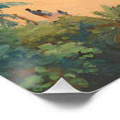 Tropisch strand scene | kustzomer perfect poster (Hoek)