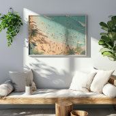 Tropisch strand scene | kustzomer perfect poster