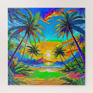 Tropisch strand scène legpuzzel