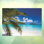 Tropisch strand scène raamsticker (Vel 3)