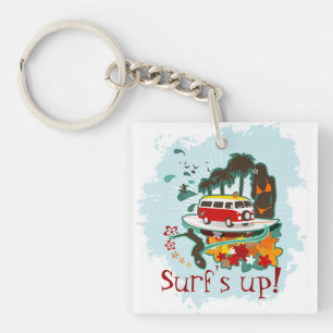 Tropisch strand scène sleutelhanger