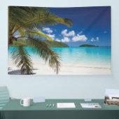 Tropisch strand scène spandoek (Beurs)