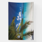 Tropisch strand scène spandoek (Verticaal)