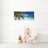 Tropisch strand scène spandoek (Insitu)