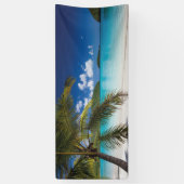 Tropisch strand scène spandoek (Verticaal)