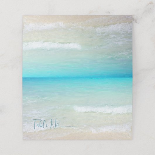 Tropisch strand Scene Turquoise Water Plaatskaartje (Buitenkant ongevouwen)