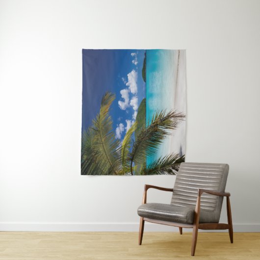 Tropisch strand scène wandkleed (In situ)