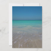 Tropisch strand Scene White Sands Modern Wedding Kaart (Achterkant)