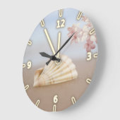 Tropisch strand, schelp, plumeria grote klok (Hoek)