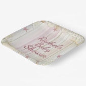 Tropisch strand Seashell Baby shower Boho Chic Papieren Bordje (Gebogen)