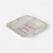 Tropisch strand Seashell Baby shower Boho Chic Papieren Bordje (Gebogen)