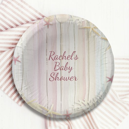 Tropisch strand Seashell Baby shower Boho Chic Papieren Kommen