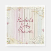 Tropisch strand Seashell Baby shower Boho Chic Servet (Voorkant)