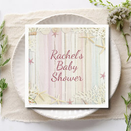 Tropisch strand Seashell Baby shower Boho Chic Servet