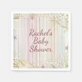 Tropisch strand Seashell Baby shower Boho Chic Servet (Voorkant)