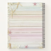 Tropisch strand Seashell Baby shower Guest Book Notitieboek (Achterkant)