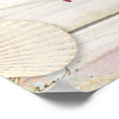 Tropisch strand Seashell Modern Boho Baby shower Poster (Hoek)