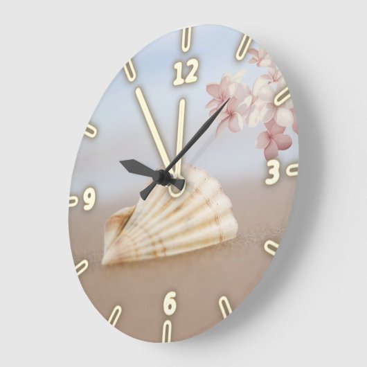 Tropisch strand, Seashell, Plumeria Grote Klok (Hoek)