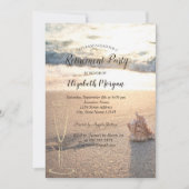 Tropisch strand Seashell Wine Glass Retirement Kaart (Voorkant)