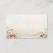Tropisch strand Seashells Coastal Weddenschap Webs Informatiekaartje (Achterkant)