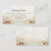 Tropisch strand Seashells Coastal Weddenschap Webs Informatiekaartje (Voorkant / Achterkant)