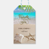 Tropisch strand, Seastar, Seashell Dank je Cadeaulabel (Voorkant)