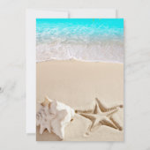Tropisch strand, Seastar, Seashell Verloving Kaart (Achterkant)