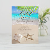 Tropisch strand, Seastar, Seashell Vrijgezellenfee Kaart (Staand voorkant)