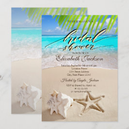 Tropisch strand, Seastar, Seashell Vrijgezellenfee Kaart