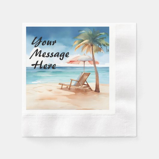 Tropisch strand servet (Voorkant)