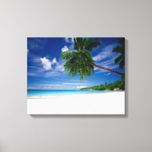 Tropisch strand   Seychellen Canvas Afdruk