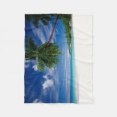 Tropisch strand | Seychellen Fleece Deken (Voorkant)