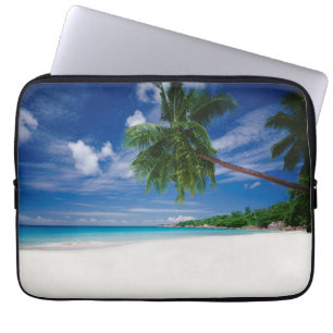 Tropisch strand Seychellen Laptop Sleeve