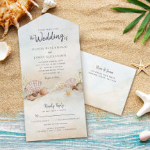 Tropisch strand Shells Destination Wedding