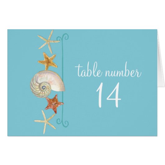 Tropisch strand Shells Starfish Nautilus Summer (Voorkant Horizontaal)