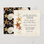 Tropisch strand Shells Starfish Nautilus Summer Kaart (Voorkant / Achterkant)